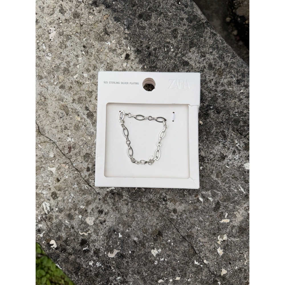 Zara Chain Link 925 Silver Plated Bracelet